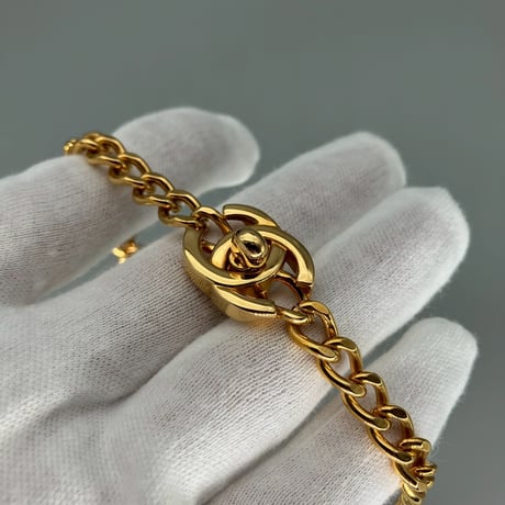 CHANEL (シャネル) ヴィンテージ ターンロック パール ネックレス