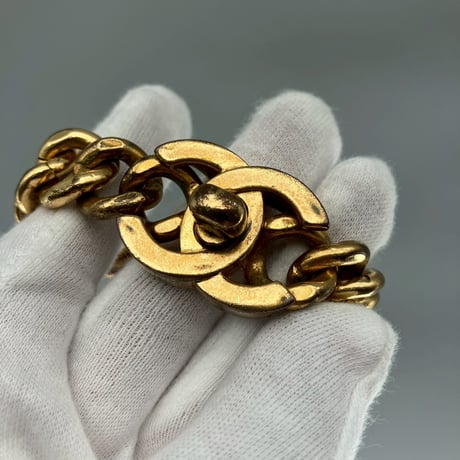 CHANEL (シャネル) ヴィンテージ デカココ ココマーク ターンロック ブレスレット