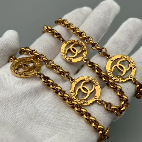 CHANEL (シャネル) ヴィンテージ ラウンド ココマーク ネックレス