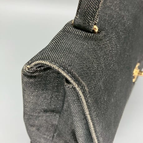 CHANEL (シャネル) ヴィンテージ デニム ターンロック ココマーク ケリー ハンドバッグ