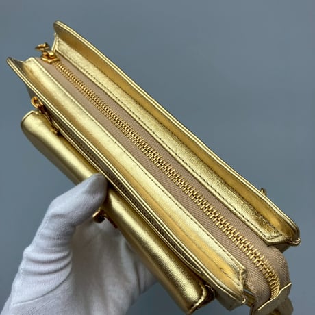 CHANEL (シャネル) ヴィンテージ ターンロック ココマーク レザー クラッチバッグ ハンドバッグ