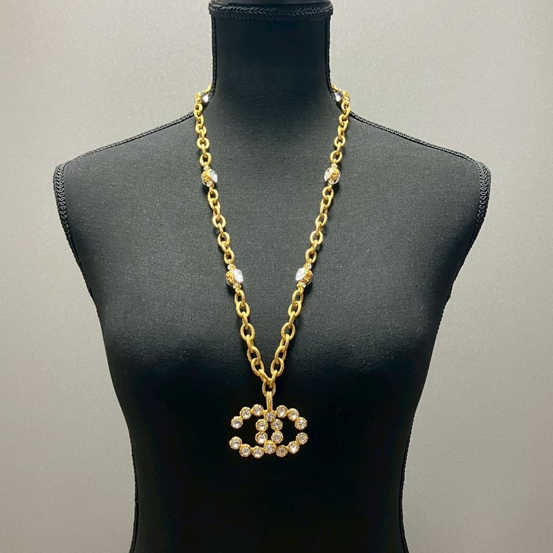 CHANEL (シャネル) ヴィンテージ ラインストーン デカココ ココ