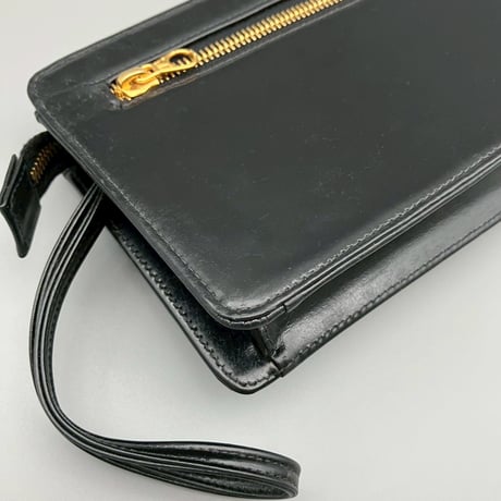CHANEL (シャネル) ヴィンテージ ターンロック ココマーク レザー クラッチバッグ ハンドバッグ