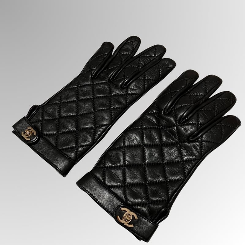 CHANEL/シャネル/ココマーク/ターンロック/グローブ/手袋 CHANEL/シャネル/ココマーク/ターンロック/グローブ/手袋