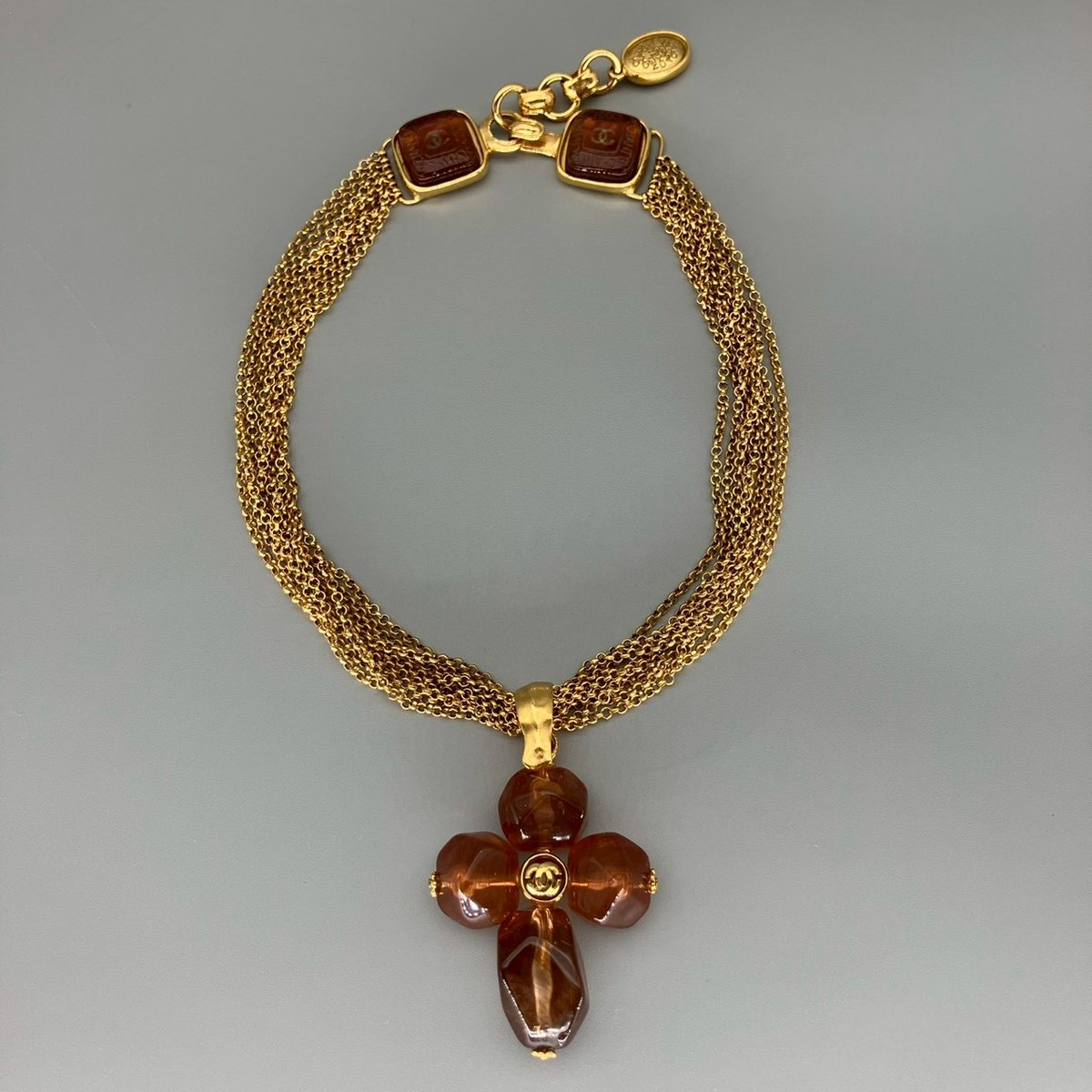 CHANEL (シャネル) ヴィンテージ グリポア カラーストーン ココマーク