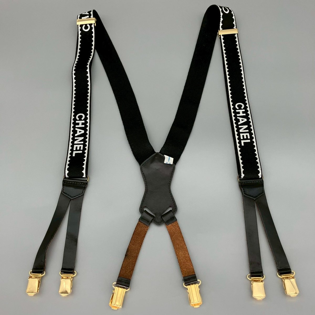 CHANEL (シャネル) ヴィンテージ ココマーク ロゴ サスペンダー