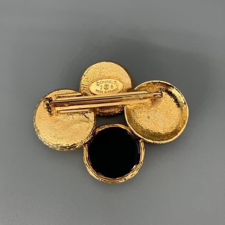 CHANEL (シャネル) ヴィンテージ ストーン ココマーク フラワー ブローチ