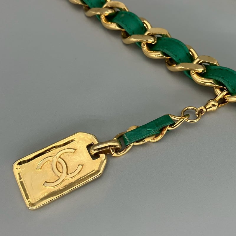 CHANEL (シャネル) ヴィンテージ 31 RUE CAMBON レザー チェーン ベルト