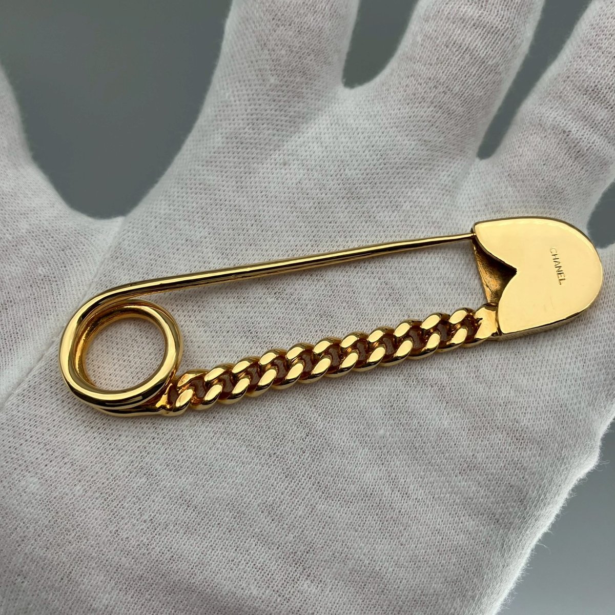 CHANEL (シャネル) ヴィンテージ 安全ピン クローバー ブローチ