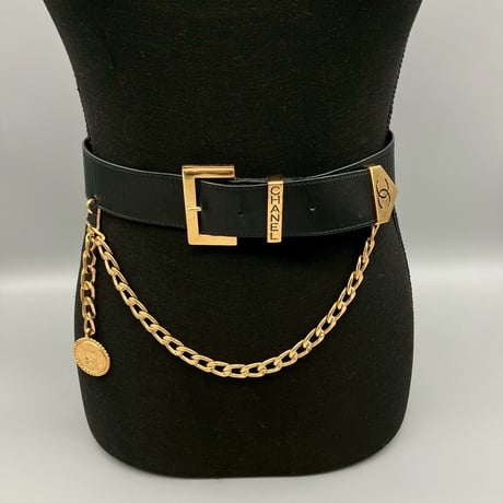 CHANEL (シャネル) ヴィンテージ ココマーク ロゴ チェーン ベルト
