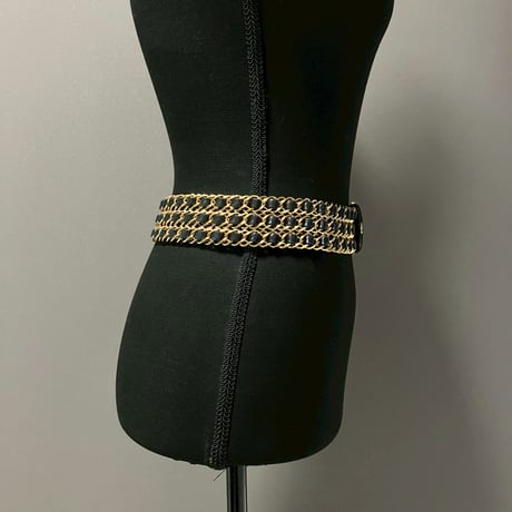 CHANEL (シャネル) ヴィンテージ ココマーク 三連チェーン ベルト