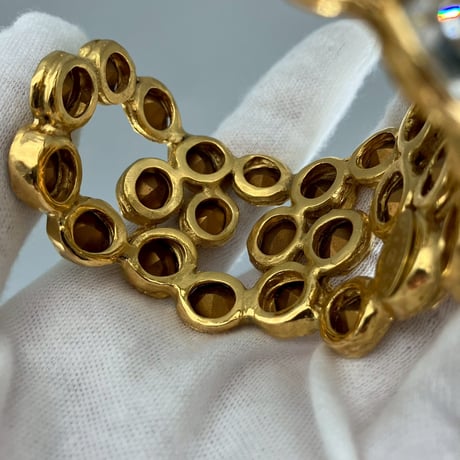 CHANEL (シャネル) ヴィンテージ ラインストーン バングル