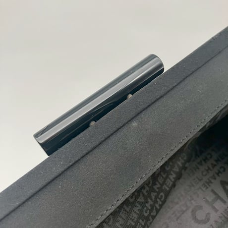 CHANEL (シャネル) ヴィンテージ カメリア フラワー ココマーク がま口 シルク クラッチバッグ ハンドバッグ
