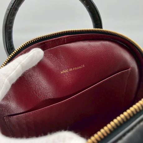 CHANEL (シャネル) ヴィンテージ パリ限定 マトラッセ ココマーク ラムスキン ハンドバッグ