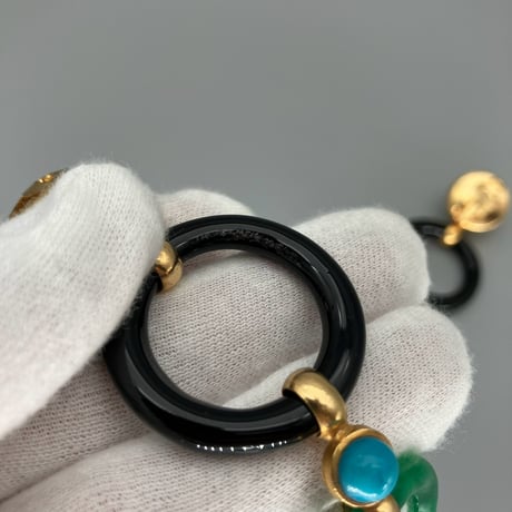 CHANEL (シャネル) ヴィンテージ ココマーク パール サークル スイング 大振り イヤリング