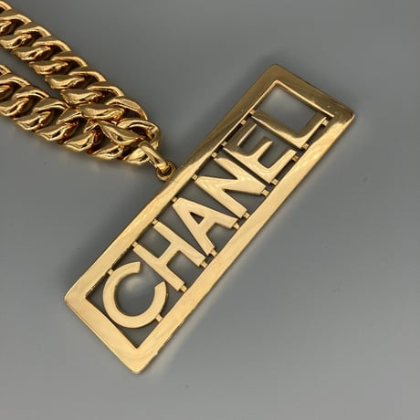 CHANEL (シャネル) ヴィンテージ ビッグロゴ ロングチェーン ネックレス