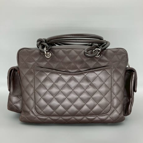 CHANEL (シャネル) ヴィンテージ マトラッセ カンボンライン ココマーク マルチポケット ハンドバッグ