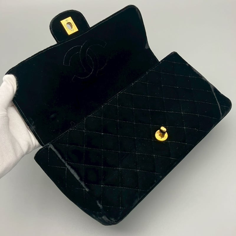 CHANEL (シャネル) ヴィンテージ ベロア ターンロック ココマーク 親子