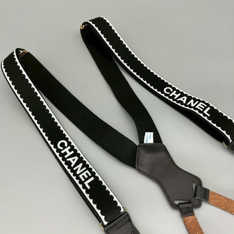 CHANEL (シャネル) ヴィンテージ ココマーク ロゴ サスペンダー