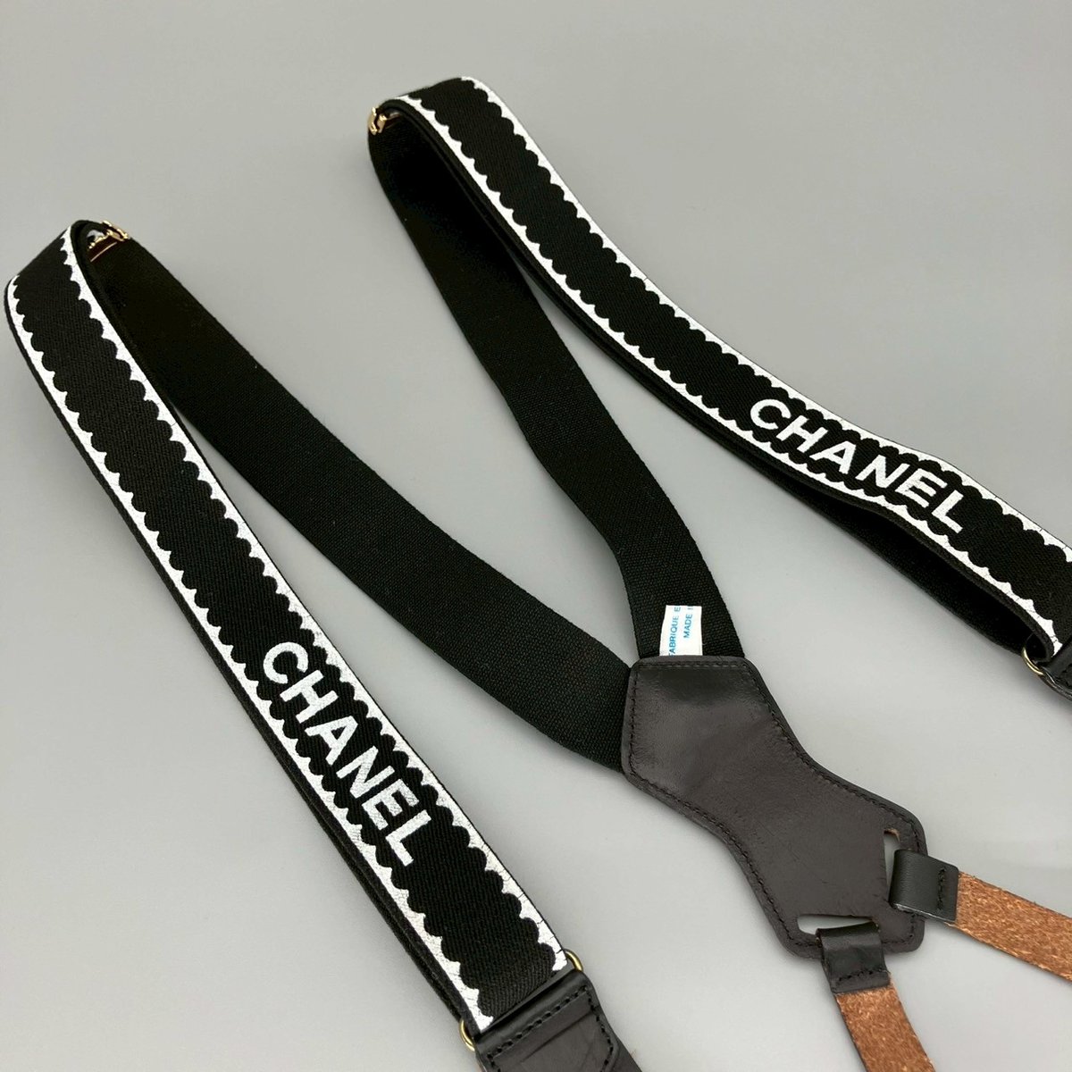 CHANEL (シャネル) ヴィンテージ ココマーク ロゴ サスペンダー
