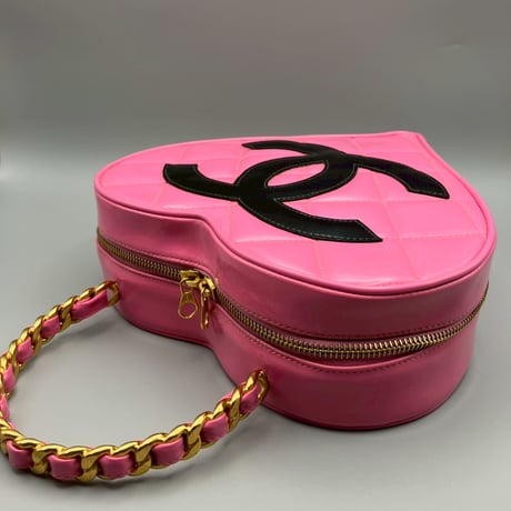 CHANEL (シャネル) ヴィンテージ バービーコレクション ココマーク パテントレザー ハート バニティ ハンドバッグ
