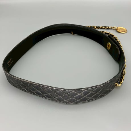 CHANEL (シャネル) ヴィンテージ マトラッセ ターンロック ココマーク チェーン ベルト