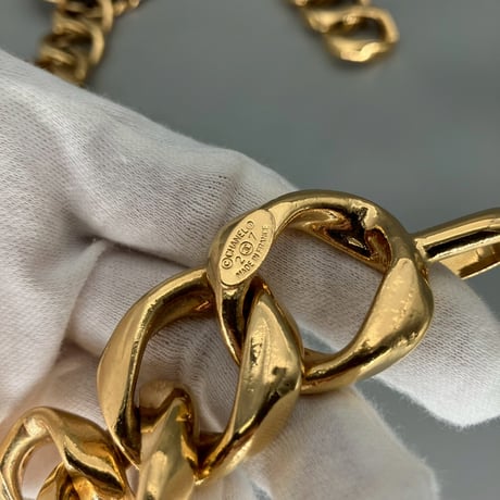CHANEL (シャネル) ヴィンテージ レザー パール サークル チェーンベルト