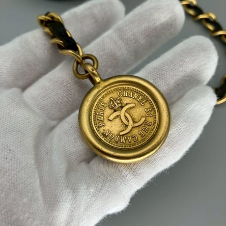 CHANEL (シャネル) ヴィンテージ マトラッセ ココマーク ターンロック チェーン ベルト