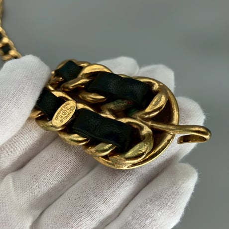 CHANEL (シャネル) ヴィンテージ ココマーク レザー チェーンベルト