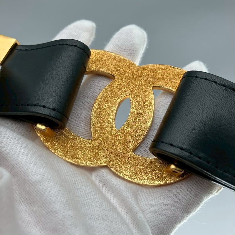 CHANEL (シャネル) ヴィンテージ デカココ ココマーク レザー ベルト