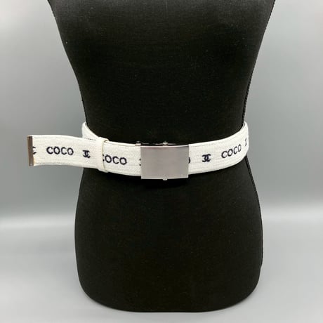 CHANEL (シャネル) ヴィンテージ ココマーク ロゴ COCO パイル ベルト