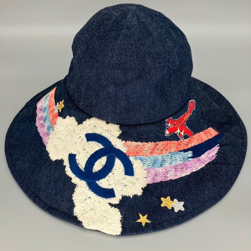 CHANEL (シャネル) 夜間飛行 刺繍 ココマーク 飛行機 帽子 ハット