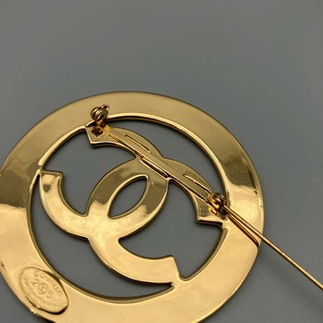 CHANEL (シャネル) ヴィンテージ デカココ ココマーク ラウンド ブローチ