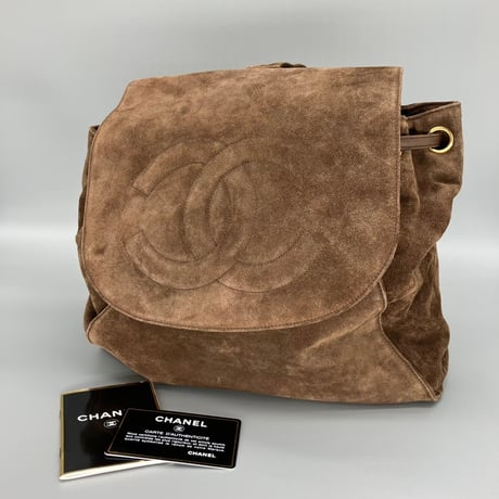 CHANEL (シャネル) ヴィンテージ スエード ココマーク リュックサック バックパック