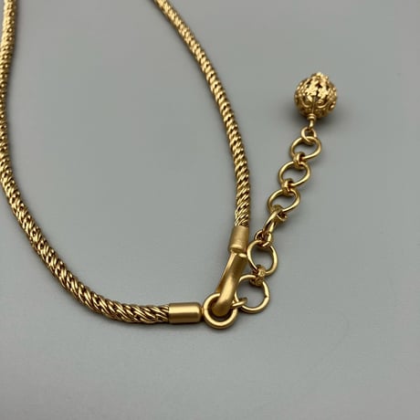 CHANEL (シャネル) ヴィンテージ カラーストーン グリポア フラワー ココマーク ネックレス