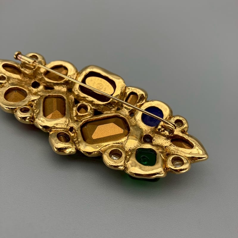 CHANEL (シャネル) ヴィンテージ カラーストーン グリポア ライン