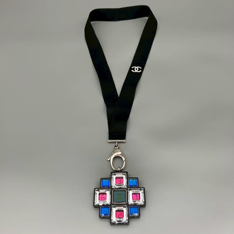 CHANEL (シャネル) ラインストーン ココマーク ネックレス