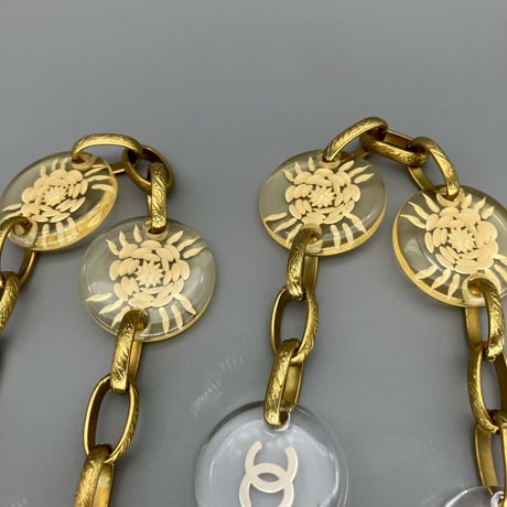 CHANEL (シャネル) ヴィンテージ ココマーク クリア ラウンド チェーンベルト