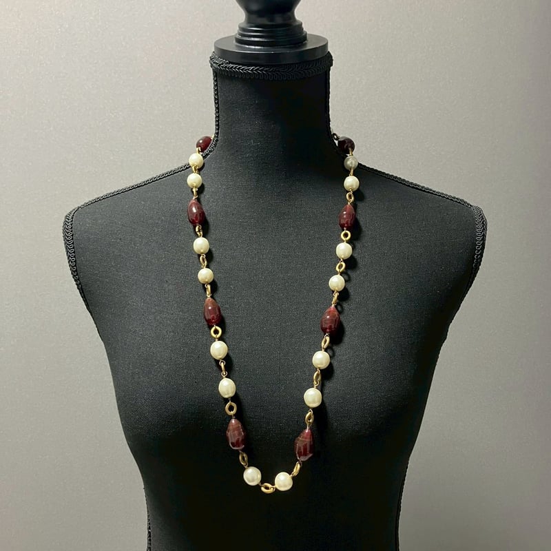 CHANEL (シャネル) ヴィンテージ グリポア カラーストーン パール