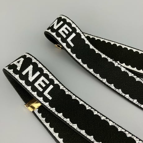 CHANEL (シャネル) ヴィンテージ ココマーク ロゴ サスペンダー