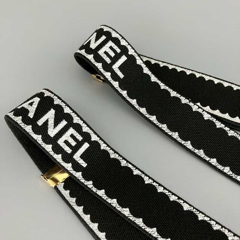 CHANEL (シャネル) ヴィンテージ ココマーク ロゴ サスペンダー