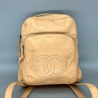 CHANEL (シャネル) ヴィンテージ デカココ ココマーク ベージュ リュックサック バックパック