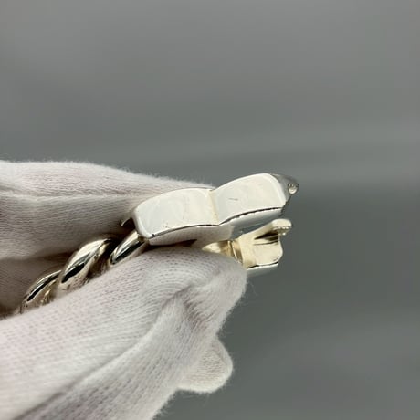 CHANEL (シャネル) ヴィンテージ デカココ ココマーク ターンロック シルバー ブレスレット