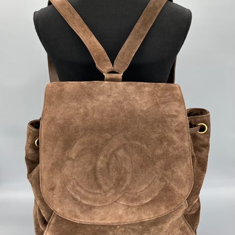 CHANEL (シャネル) ヴィンテージ スエード ココマーク リュックサック バックパック