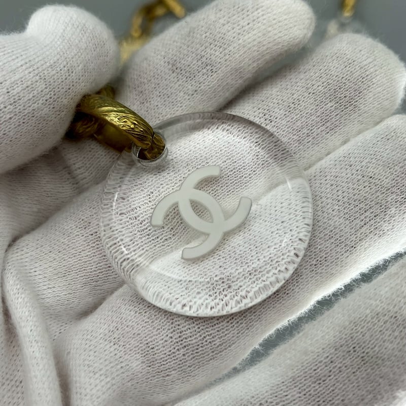 CHANEL (シャネル) ヴィンテージ ココマーク クリア ラウンド チェーン