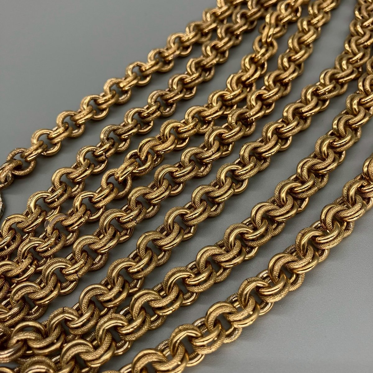 CHANEL (シャネル) ヴィンテージ 4連チェーン ココマーク チェーン