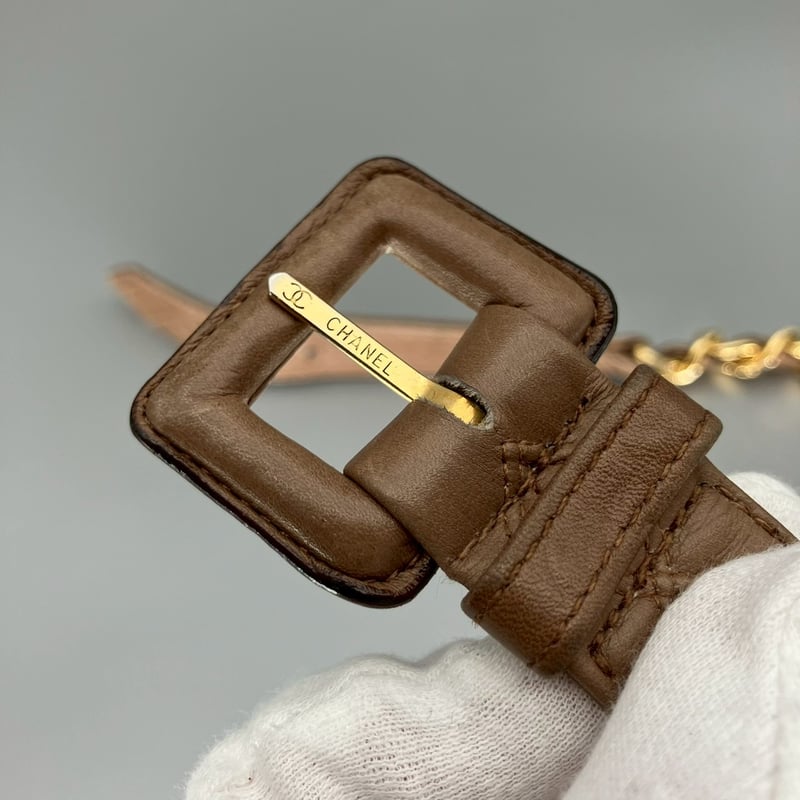 CHANEL (シャネル) ヴィンテージ 31 RUE CAMBON レザー チェーン ベルト