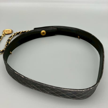 CHANEL (シャネル) ヴィンテージ マトラッセ ターンロック ココマーク チェーン ベルト
