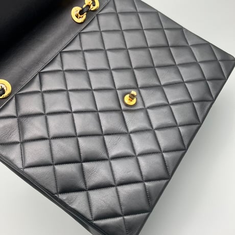 CHANEL (シャネル) ヴィンテージ デカマトラッセ34 ターンロック ダブルチェーン ショルダーバッグ
