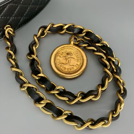 CHANEL (シャネル) ヴィンテージ マトラッセ ココマーク ターンロック チェーン ベルト